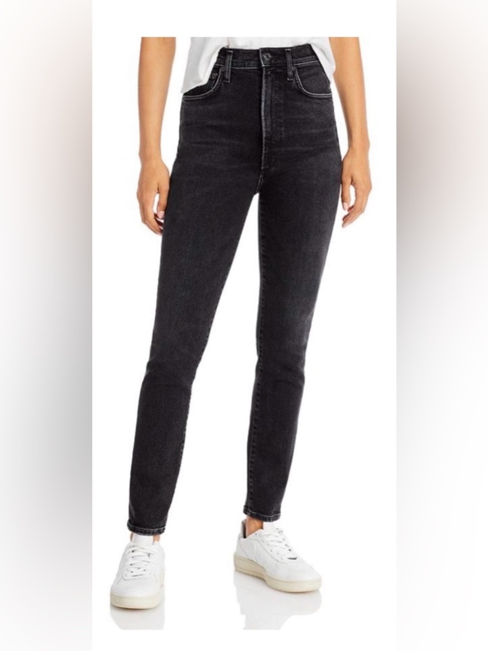 Agolde women’s pinch waist 12” high waist Straight leg skinny Jeans 24 EUC